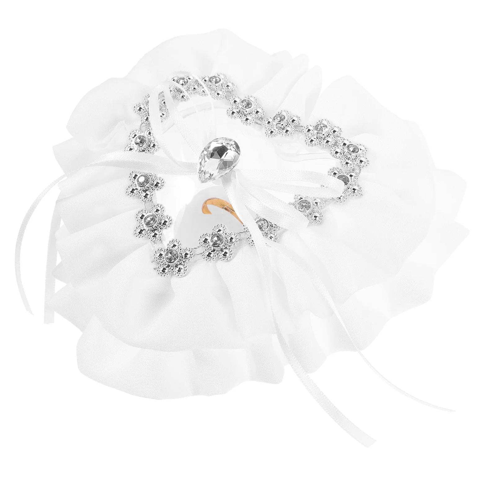 

Stylish Heart Wedding Ring Box Beautiful Lace Ornament Ring Holder for Ceremony Bridal Shower Decorative Keepsake Essential