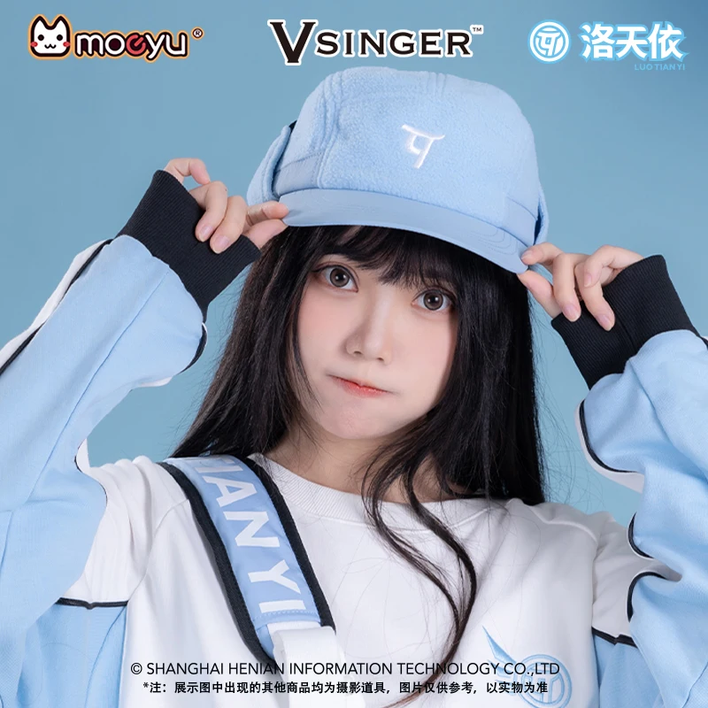 Original Moeyu V-SINGER Luo Tian Yi Hat Cap for Women Male Vocaloid Cosplay Cartoon Hats Autumn Winter Casual Warm Caps