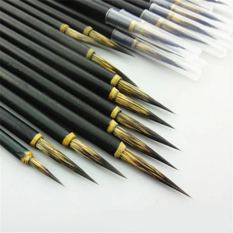 6PCS Calligraphy Brush Mouse Whisker Excellent Quality Calligraphy Brush Traditional Calligraphy Writing Chinese Painting Brush