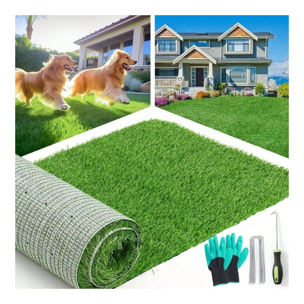 

Artificial Turf Roll, Artificial Grass Dog Potty With Drainage Holes, Grass Rug Garden Landscape Balcony Patio Backyard Decorat
