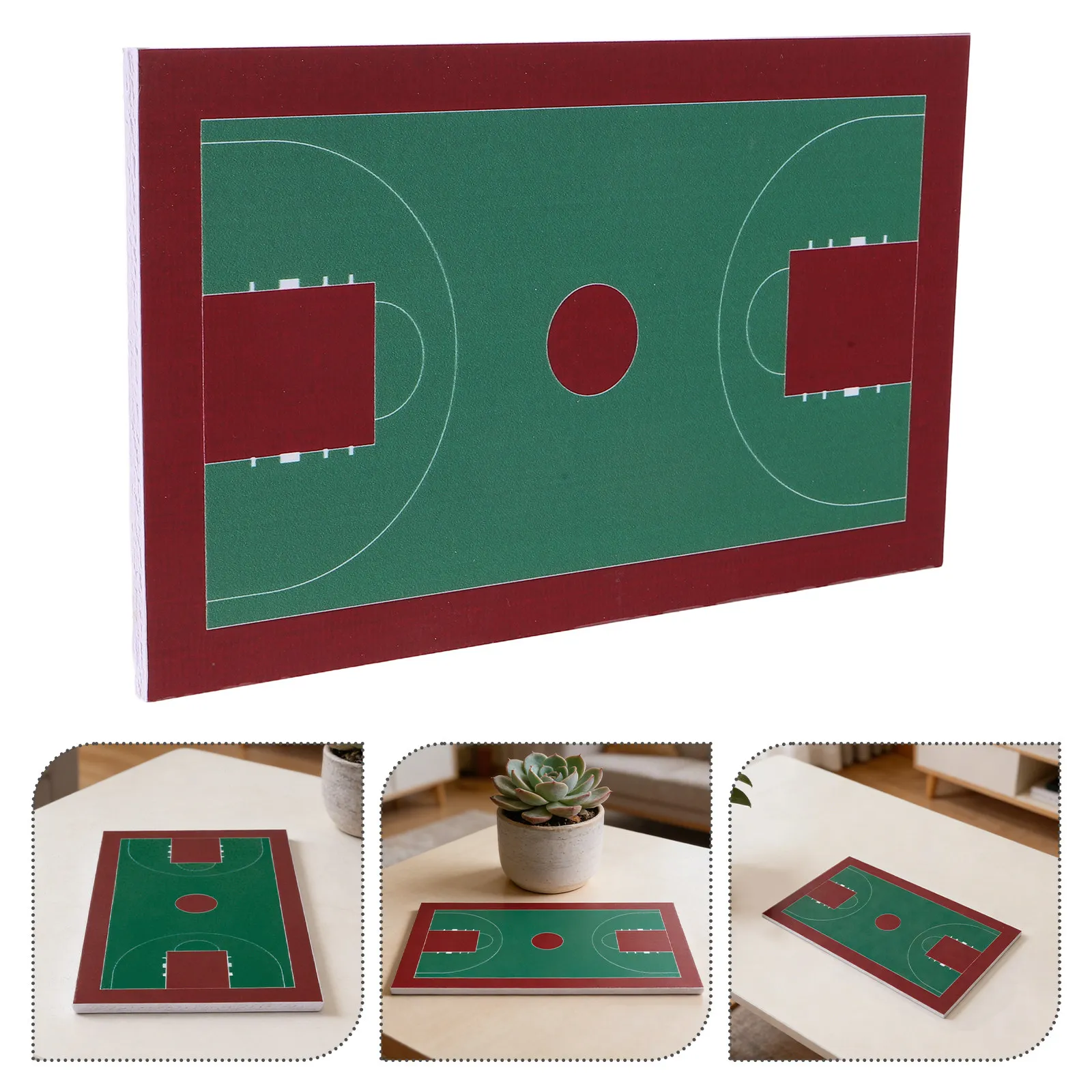 Miniature Basketball Court 1:150 Scale for Sand Table Layout Architectural DIY Diorama Display 8.31x5 Inch Realistic