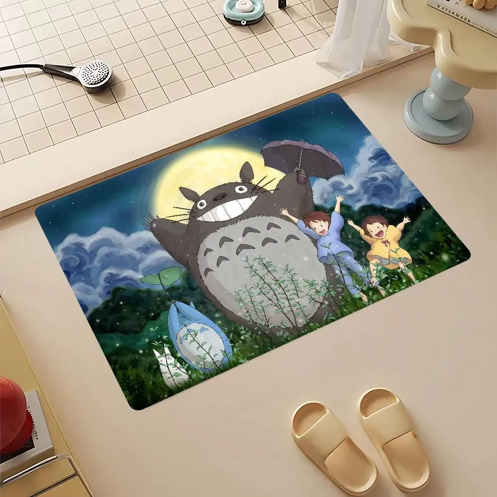 سجادة غرفة T-Tonari No T-Totoro أرخص مضادة للانزلاق لغرفة المعيشة الحديثة وشرفة مطبوعة سجادة ترحيب