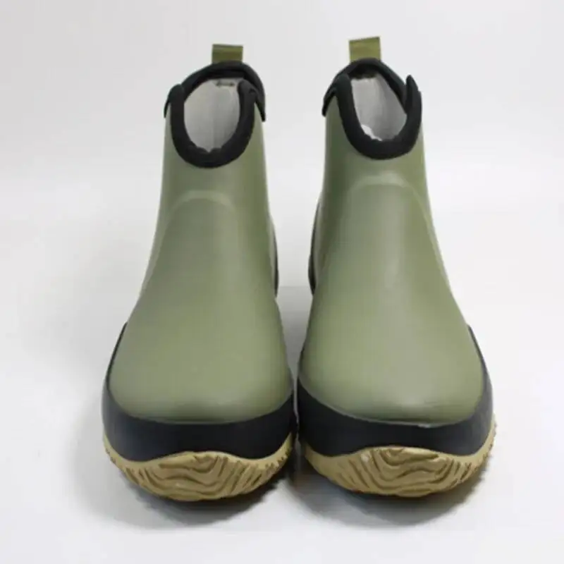 Men's Non-Slip Rain Waterproof Rubber Ankle Outdoor Leisure Fishing Boots Student Rain Platform view 2