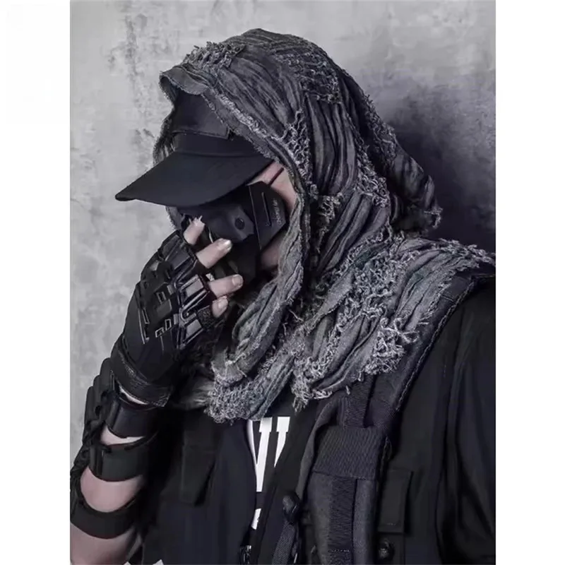 

2025 New Spring Summer Lightweight Plaid Scarf Men and Women Vintage Tactical Arab Scarf Camping Hunting Cycling