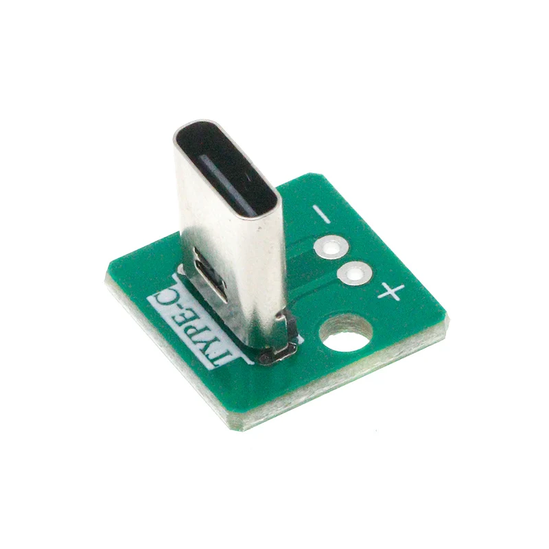 5V in-line rotary 2.54DIP Test Board TYPE-C Female adapter board Vertical 6P power board