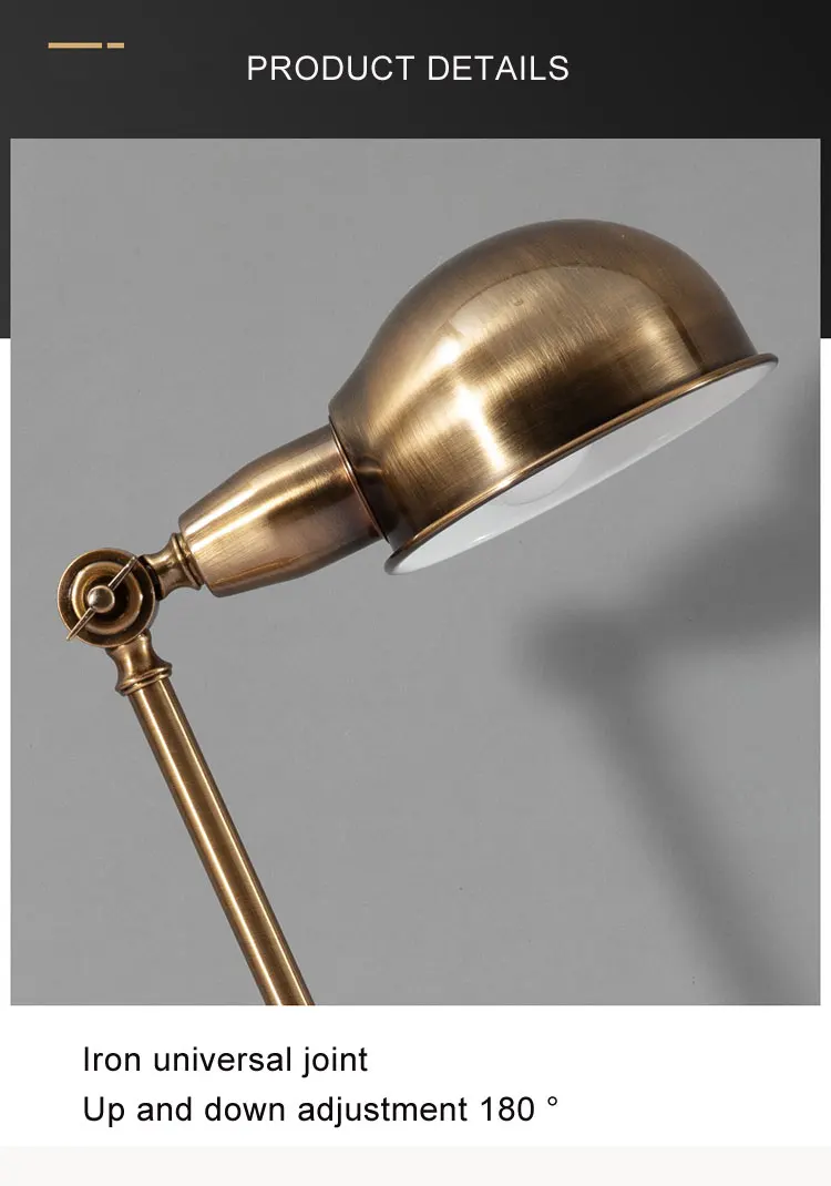 American Style Retro Light Luxury Eye Care Table Lamp Creative Learning Desk Lamp European Style Living Room Bedroom BedsideLamp