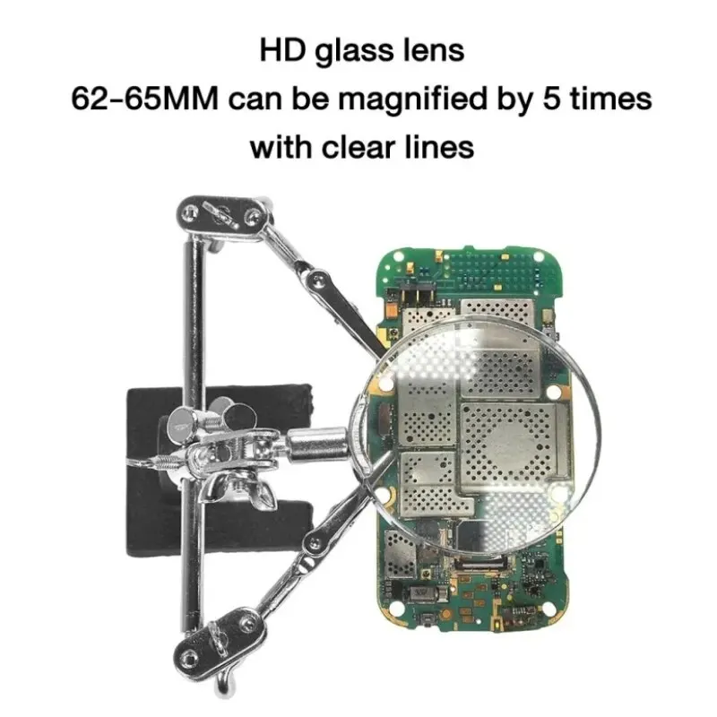 3.5X 12X lente d'ingrandimento a Clip ausiliaria per saldatura saldatore elettrico circuito per saldatura ferro strumenti per staffa per lente d'ingrandimento