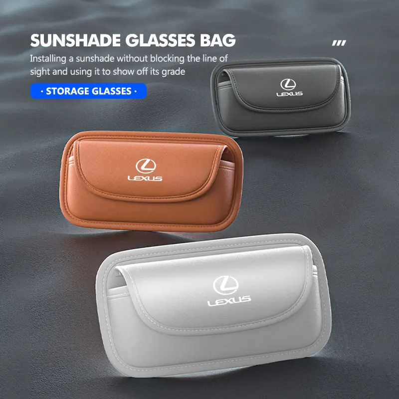 Car Sun Visor Sunshade Sunglasses Bag Storage Glasses Organizer For Lexus CT200h ES250 ES300h NX300h RX350 IS250 IS200 GS300