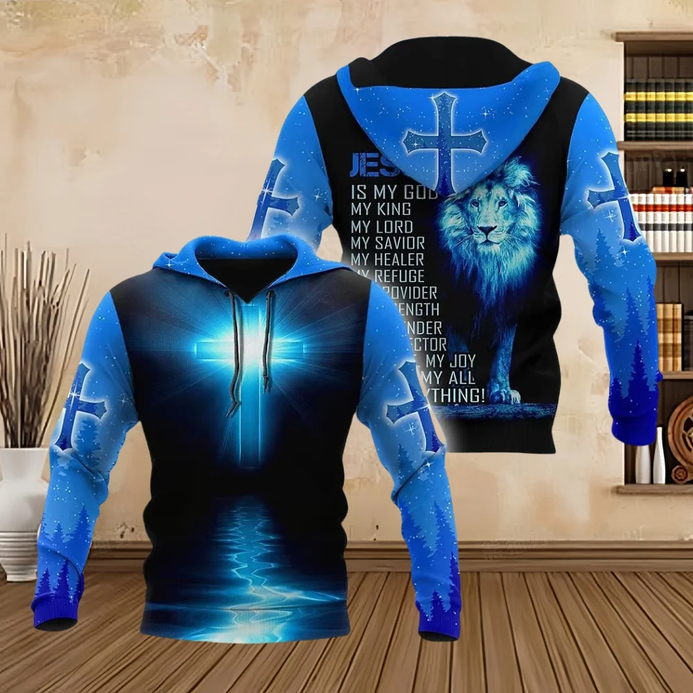 Men's Sweatshirt Knight Templar Armor Jesus God Guard Cavalier 3D Print Sweatshirts Men Women Oversized Hoodie Pullover Clothing