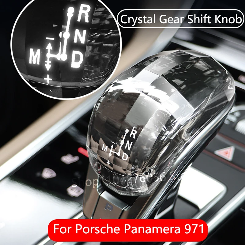 

1Piece Set Crystal Gear Shift Knob Shifter For Porsche Panamera 971 Sport Turismo 2017-2022 2023 Automatic Crystal Gear Handle