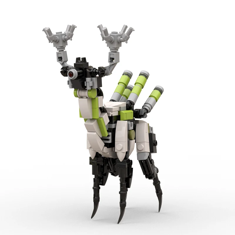 BuildMoc Horizon Grazer Monster Building Blocks Set West Zero Dawn Deer Herbivore Beast Bricks Toys For Children Birthday Gifts