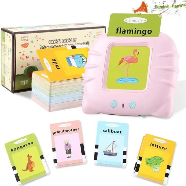 Educational Learning Talking Flash Cards Kindergarten Kids English Language Electronic Audio Book Learn English Words Toys