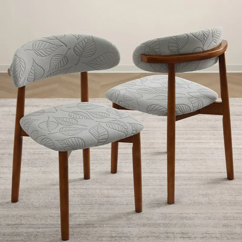 Armless Backrest Protector Cover Jacquard Slipcover Wood Chair Elastic Segment Design Home Decor Stretch Furniture Cover New