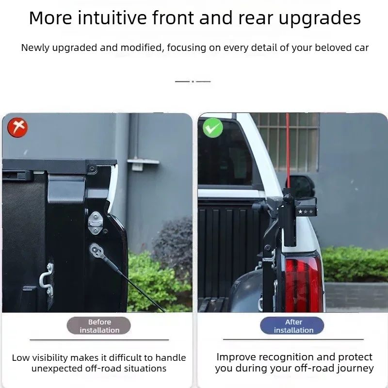 Auto Accessories For Toyota Tundra 2014-2026 Car Tailgate Flag Pole Mount Bracket Antenna Holder Base Heavy‑Duty Off‑Road SUV - view 3