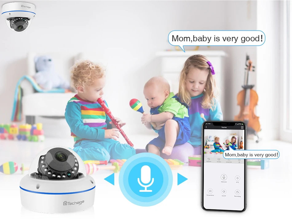 Picture 6: Techage 16CH 5MP PoE Camera System NVR Kit Smart Home Dome IP Camera H.265 One-way Audio P2P Video Surveillance CCTV Security
