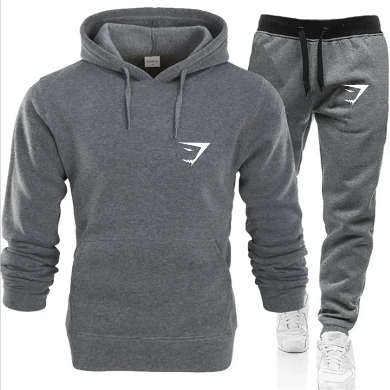 Spring Autumn Hoodies Set Men Letter Print Cotton Tracksuit Outfits Man High Quality Sportswear Streetswear Trend 2 Piece Sets