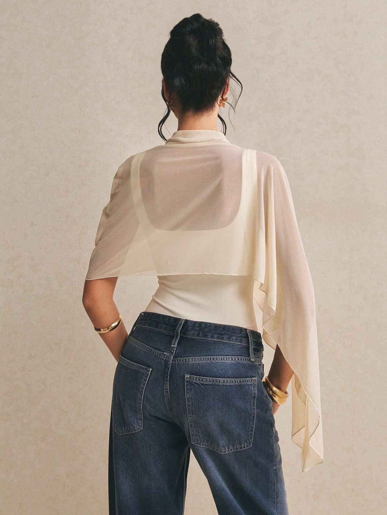 Fashionable women's tulle see-through shawl for summer vacation and formal occasions,long outdoor party casual wear 150 cm