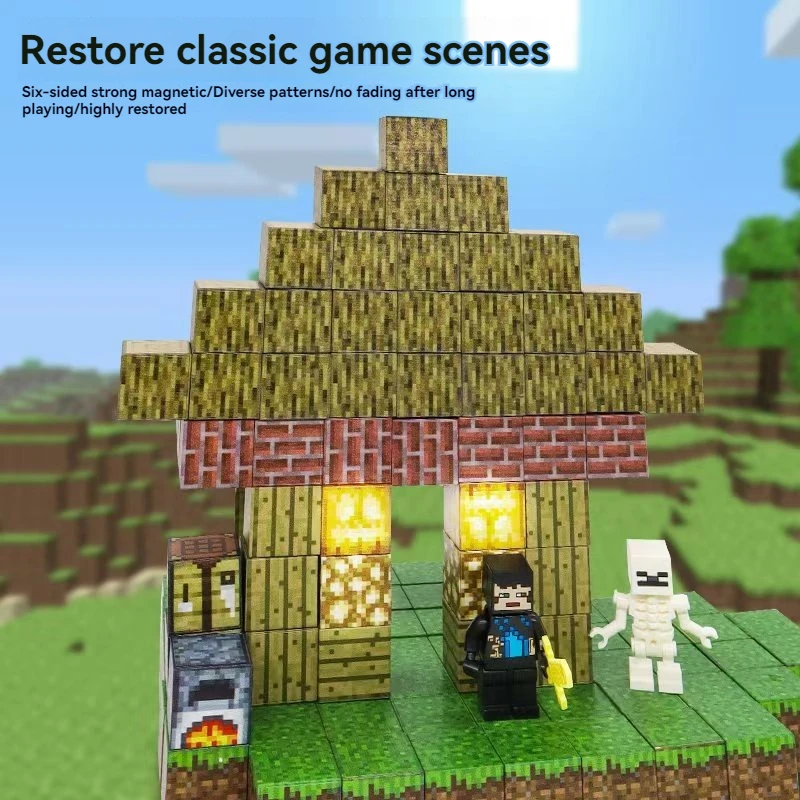 جديد لعبة مكعبات البناء المغناطيسية بناء الألغام العالم المغناطيس مكعب مجموعة لصبي فتاة سن 3 + DIY نموذج الأطفال الجذعية اللعب الحسية هدية