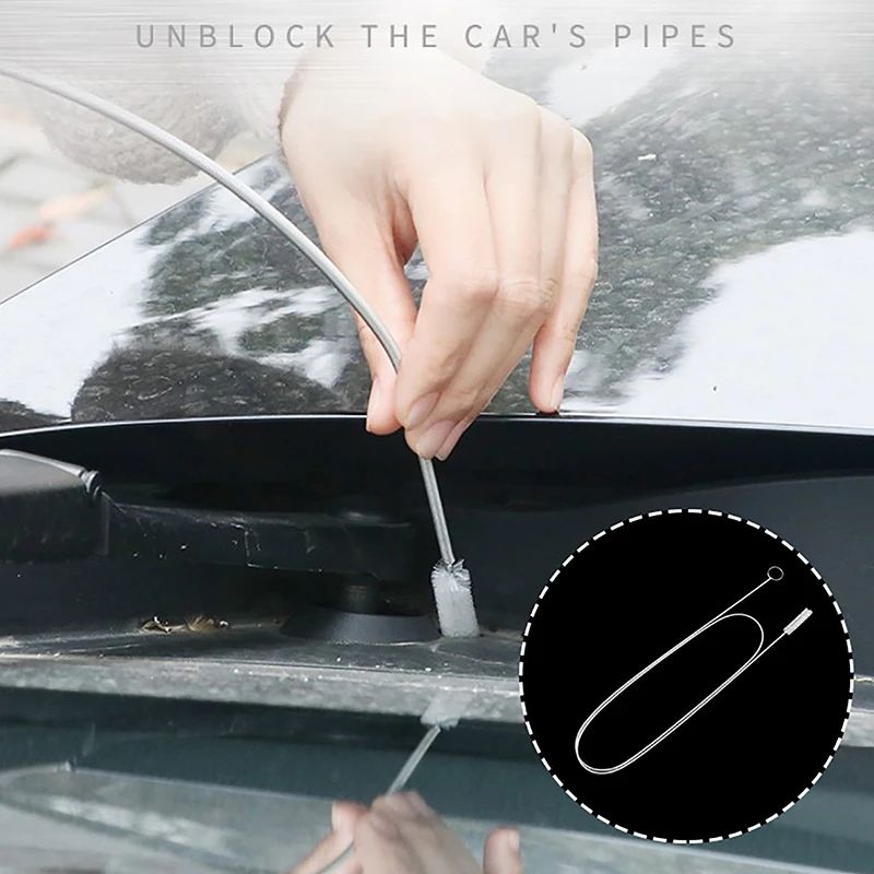 Car Styling Sunroof Door Windshield Cleaning Brush Drain Hole Is Blocked Auto Sunroof Drain Pipe Clean Brush Cleaning Tools