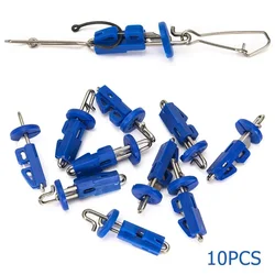 10pcs Sea Fishing Splash Down Solo Hook Bait Clip Breakaway Style Bait Release Clip Stainless Steel Fishing Tool