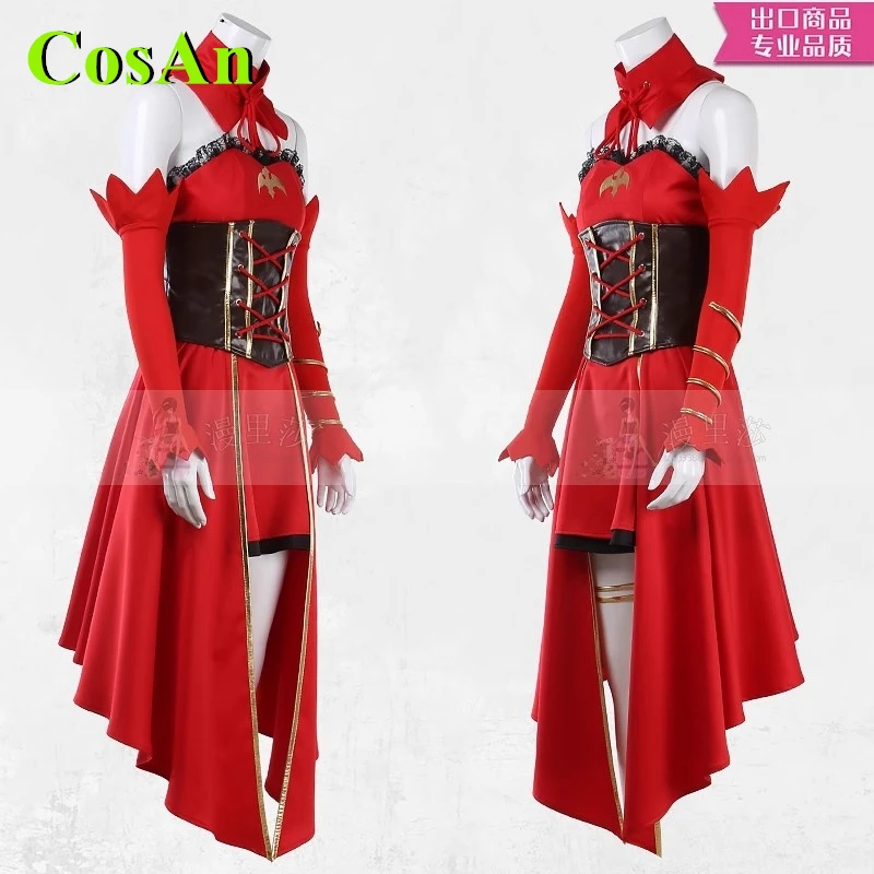 CosAn Anime Takt Op.Destiny Fate Cosplay Costume Sweet Elegant Red Uniform Dress Female Male Activity Party Role Play Clothing