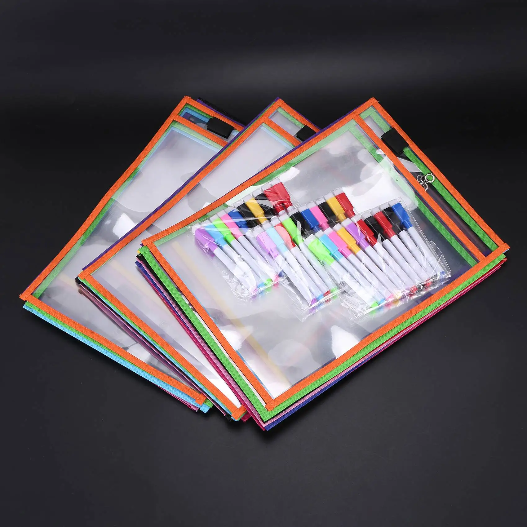 Ingenious-30Dry Erase Pockets Pockets Perfect Classroom Organization Reusable Dry Erase Pockets Teaching Supplies