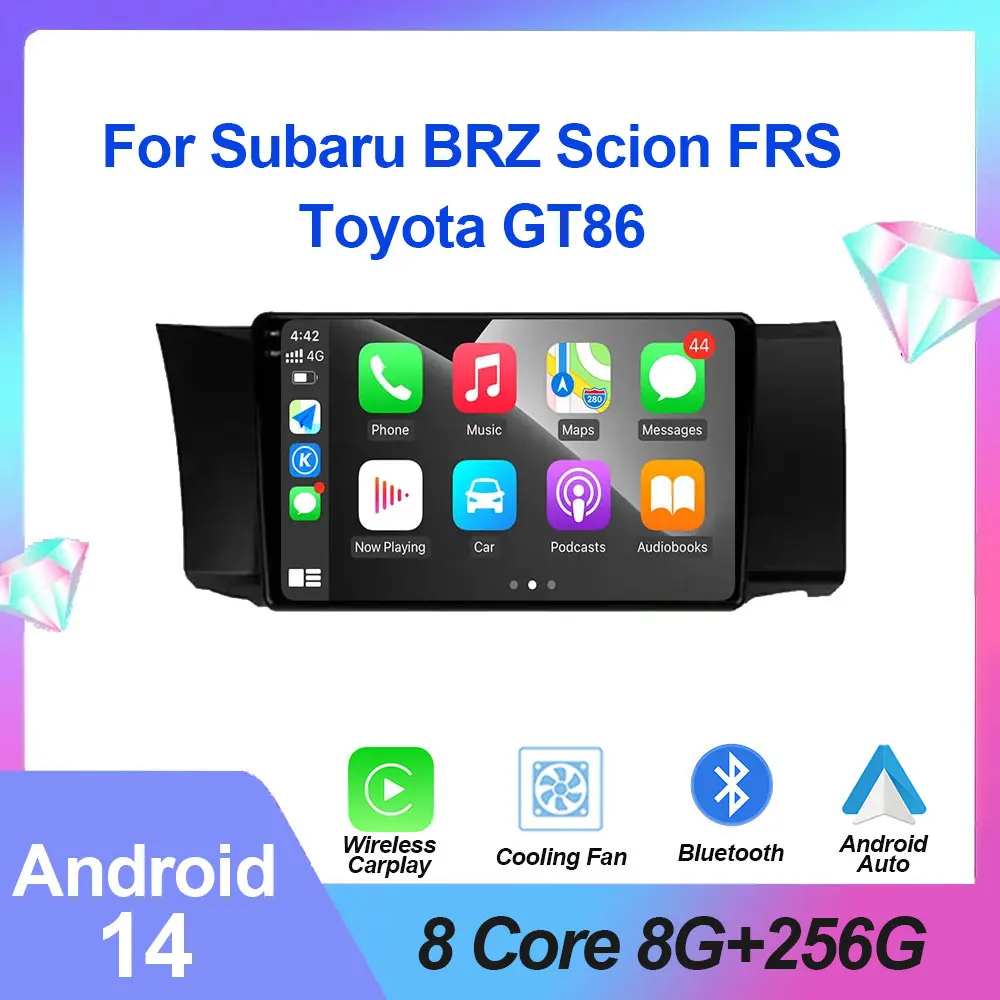 

Carplay Android 14 For Subaru BRZ Scion FRS Toyota GT86 Car Radio Multimedia Stereo Video Player GPS Navigation tools