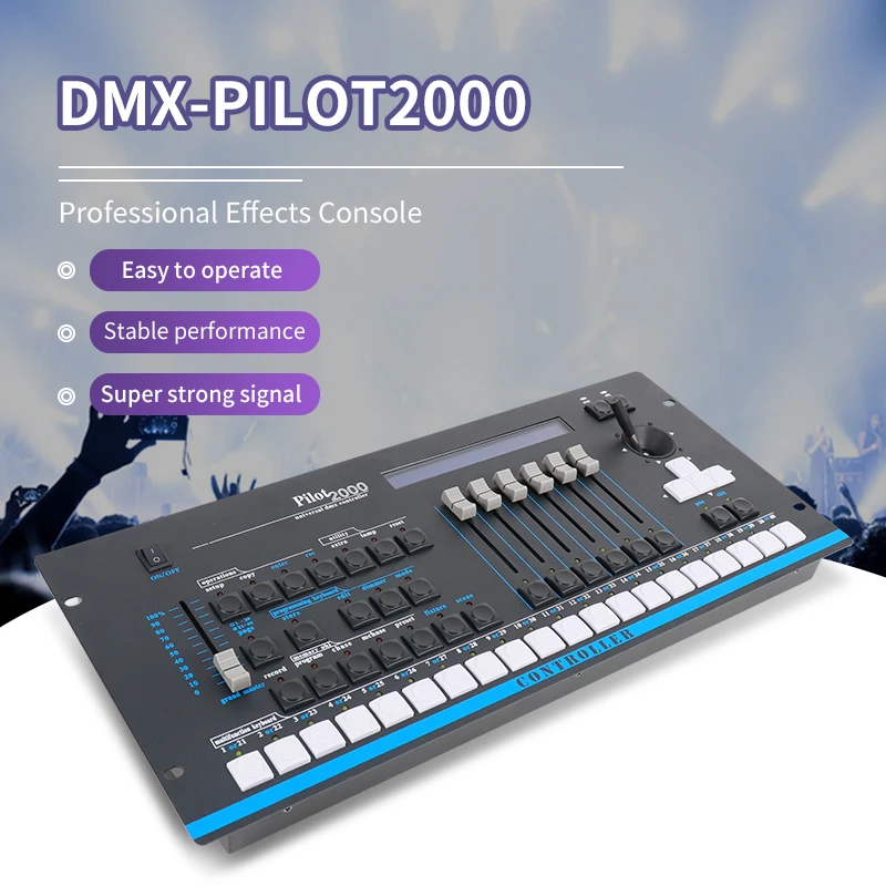 Imagem -03 - Controlador de Feixe de Luz de Cabeça em Movimento 512 Canais Piloto 2000 Dmx Console Equipamento de Iluminação de Efeito de Palco Led Par