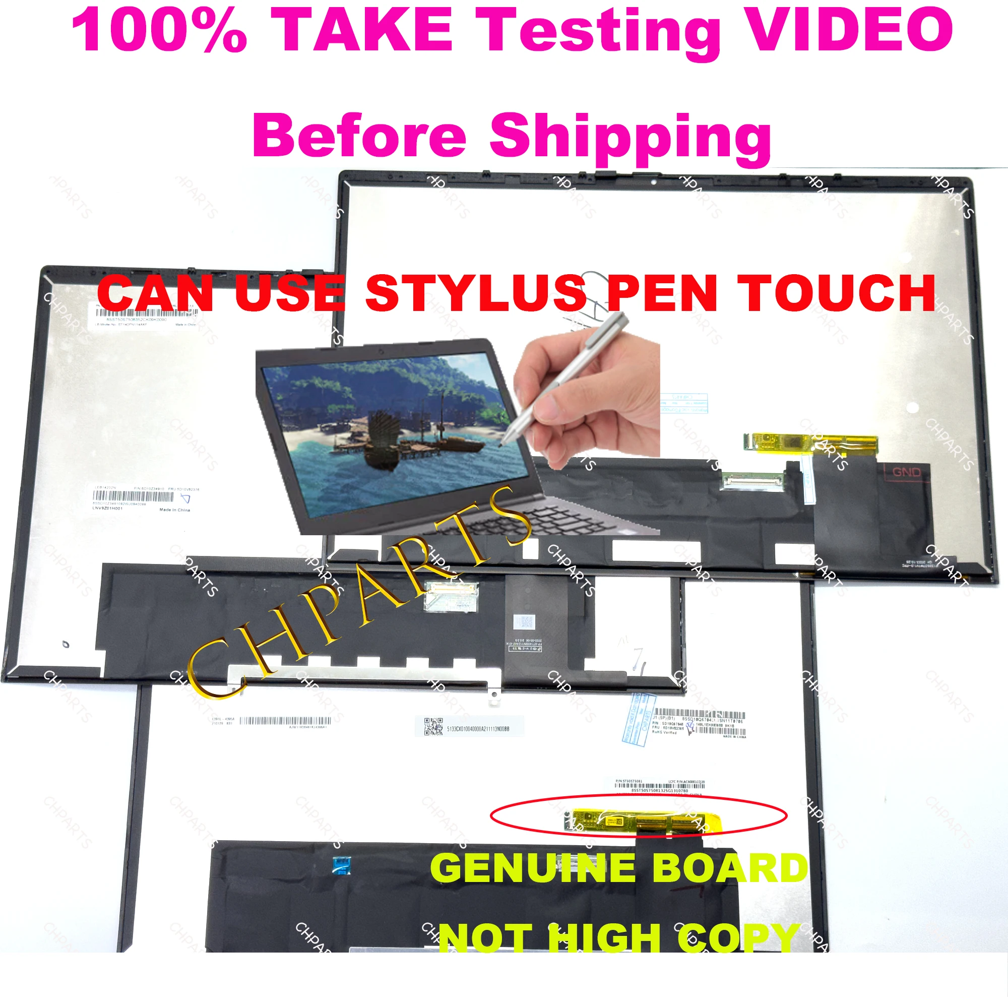 

14-дюймовый сенсорный ЖК-экран для Lenovo ThinkPad X1 Yoga Gen 6 20XY 20Y0, сменный экран для ноутбука в сборе 1920x1200 3840x2400