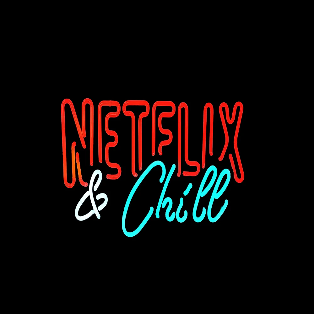 Netflixes & البرد النيون ضوء مخصص اليدوية أنبوب زجاجي حقيقي متجر الحفلات الإعلان غرفة الديكور عرض مصباح 19 "X15"