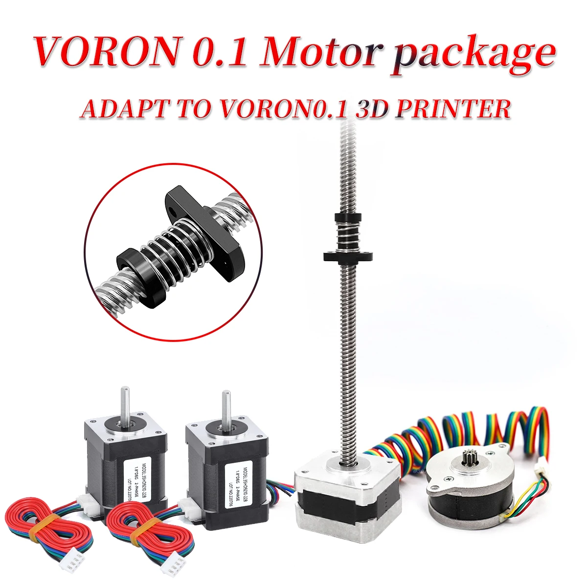 Siboor Voron 0.1 모터 키트, Voron 0.1 Nema 14 모터, NEMA 17 선형 스테퍼 모터, 3D 프린터 V0.1 모터 키트, 42STH25-1004CL200E