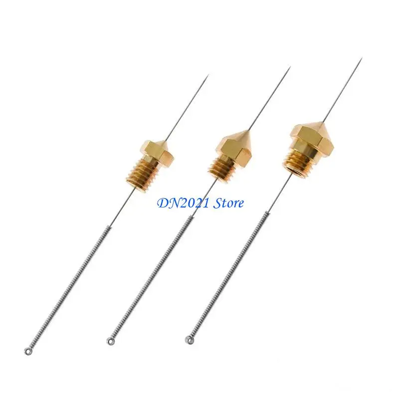 F3KE 10PCS Nozzle Cleaning Needles Stainless Steel Sturdy Needle 3D Printer Universal