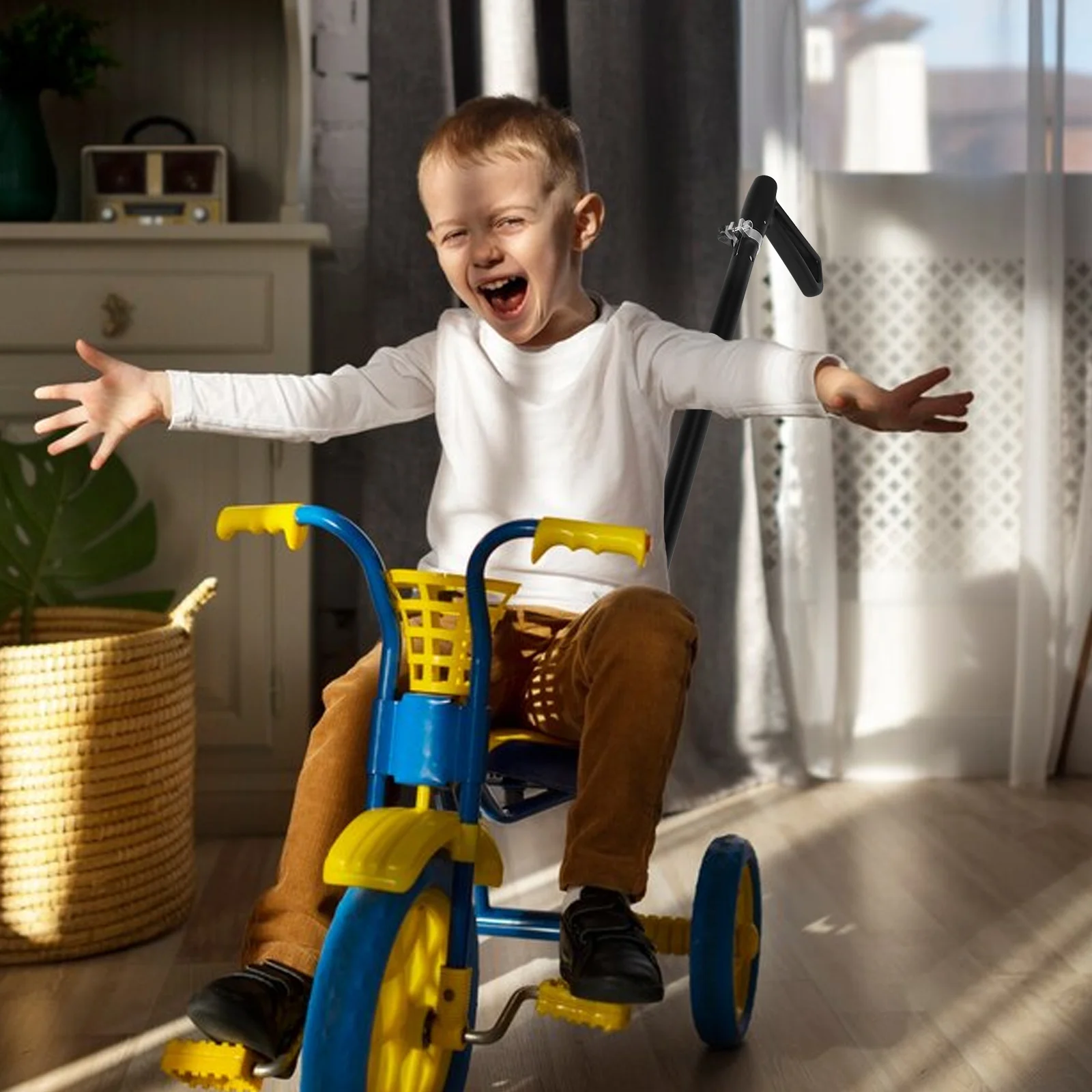 

Scooter Pusher Handle Car Stroller Attachment Connector Baby Carriage Accessories Foldable Ergonomic Design Stable Material