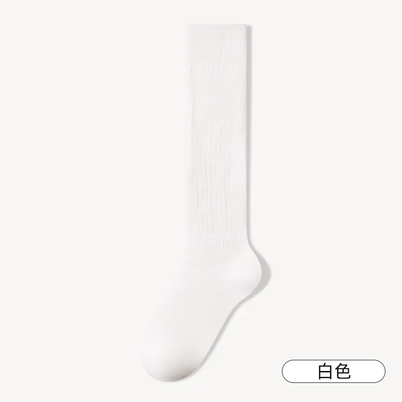 Weiche Wolle Lange Socken Frauen Herbst Winter Kaschmir Solide Strick Strumpf Dünne Beiläufige Kniehohe Flauschigen Warme Verdicken Mädchen Socken – Detail 9