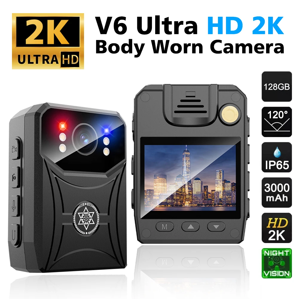 2K Mini Police Camera Law Enforcement Recorder DV with HD IPS Screen Police Body Camera Portable Body Camera