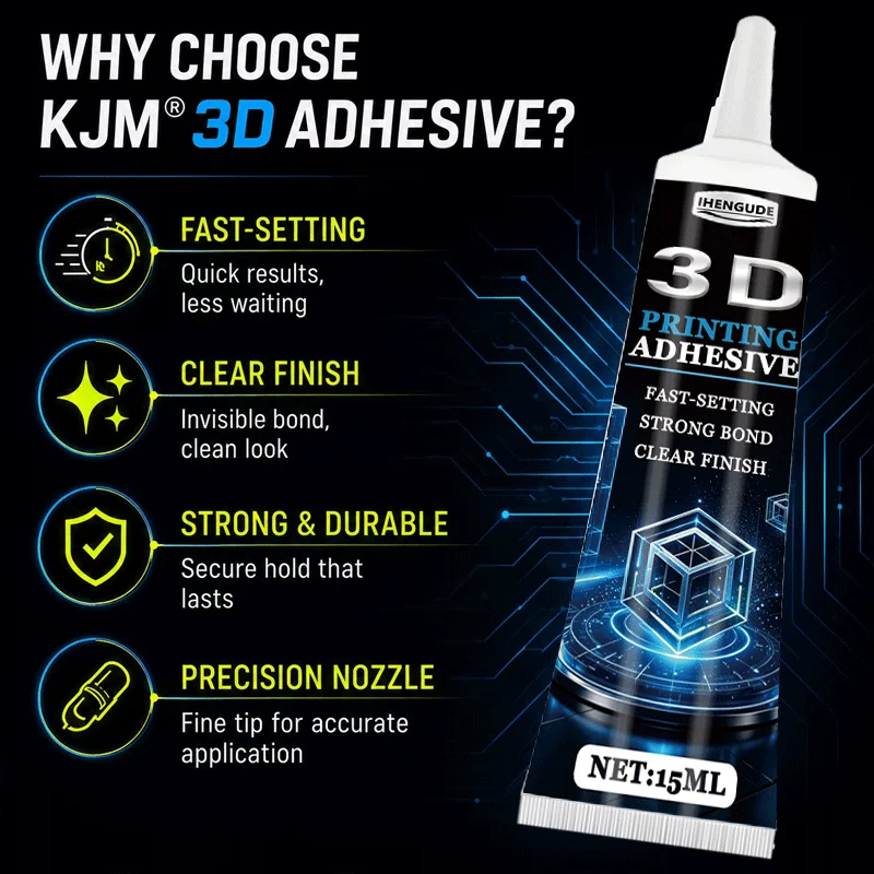 Clear 3D Printing Adhesive Fast Set Strong Bond Glue 25ml For PLA ABS Resin Auto Plastic Gear Interior Trim Repair