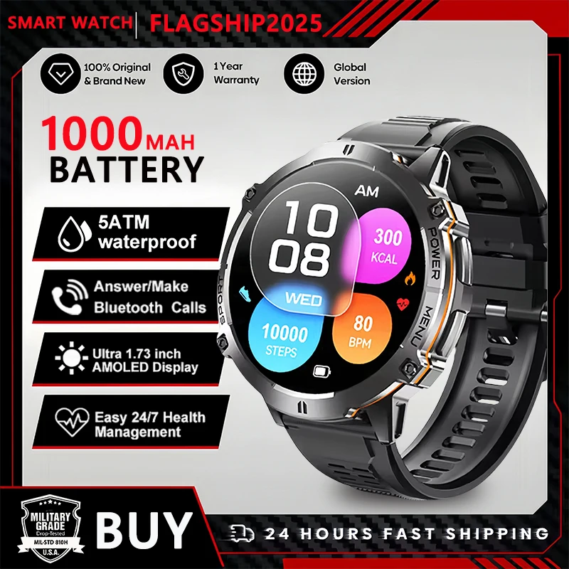 2025 Original TANK T3 Ultra GPS Smart Watch  5ATM Waterproof Smartwatch HD AMOLED 1000mAh Fitness T-Rex 3 Electronic Watches Men