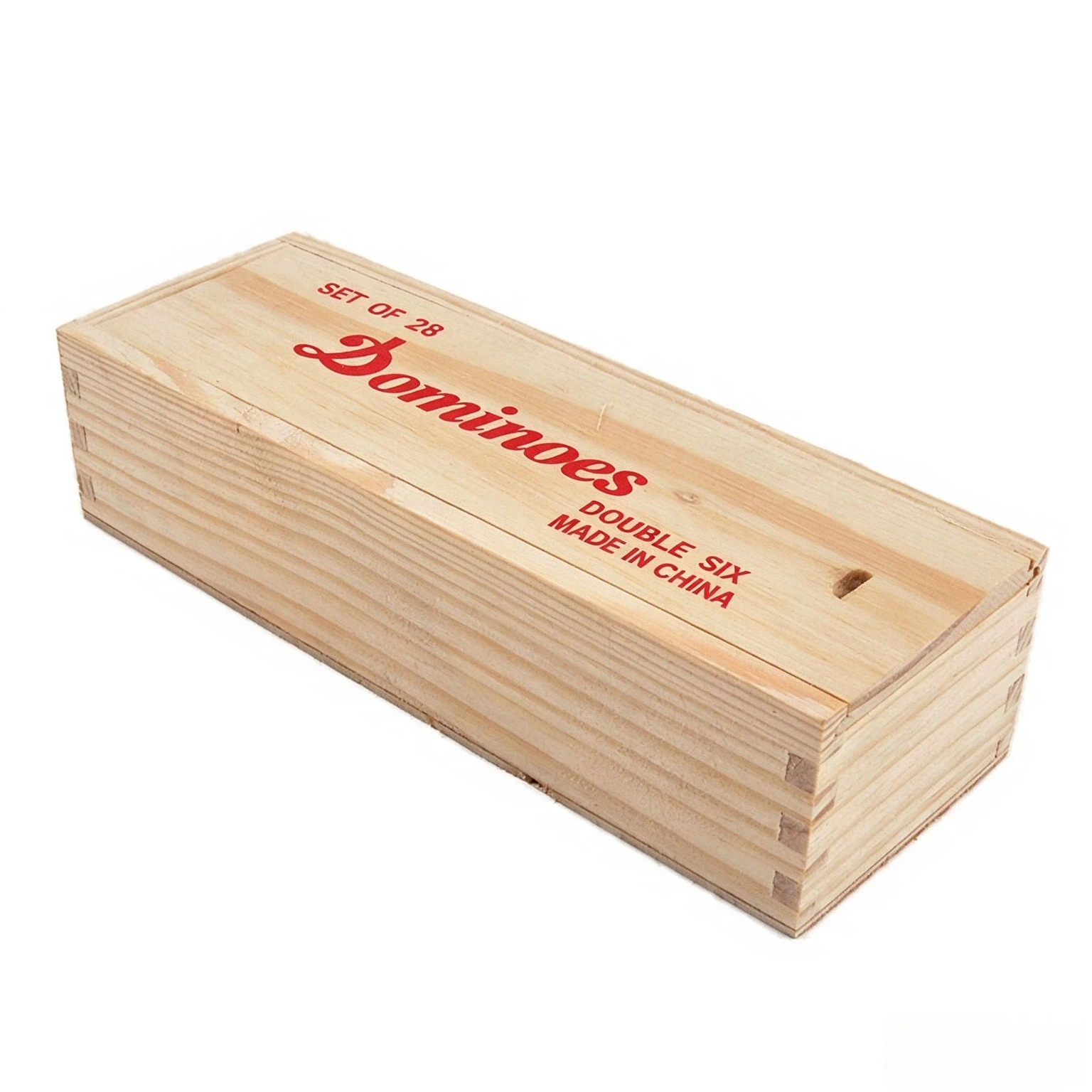 28Pcs Double 6 Domino Set Ivory Melamine Dominoes With Wood Storage Box Family Table Game