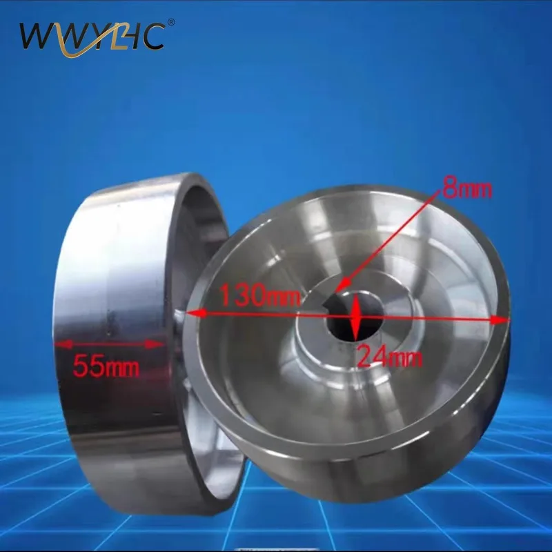 Aluminum Contact Wheel Active Wheel 150*100*24mm 130x55x24mm for Belt Machine with 8*4mm Keyway DIY Sharpener Machine
