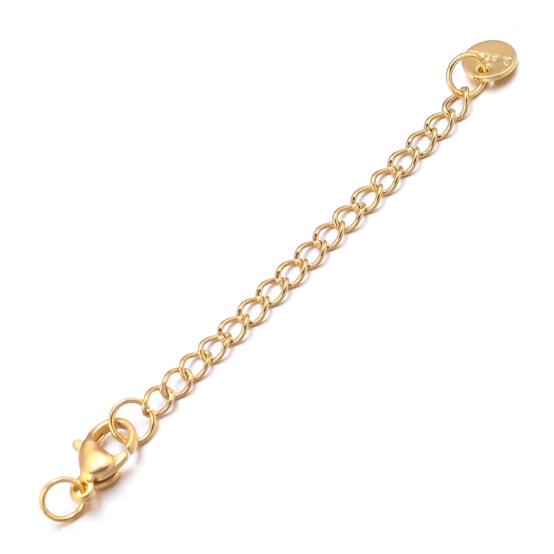 

Stainless Steel Extension Chains with Lobster Clasps Connector Link Necklace Tail Making DIY Bracelets Woman Accessories