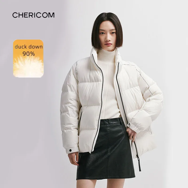 

Короткий пуховик Chericom, женский теплый тренд с воротником-стойкой, зимние стеганые пальто, ветрозащитные легкие куртки-пуховики Y298081Y