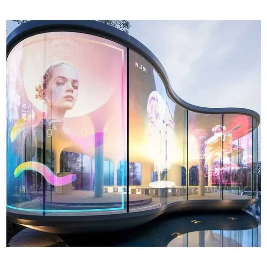 Indoor P3.91-7.81 Transparent Advertising Big Shopping Mall LED Screen Display