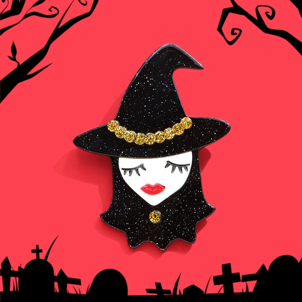 CINDY XIANG Acrylic Halloween Little Wizard Brooch New Design 2024