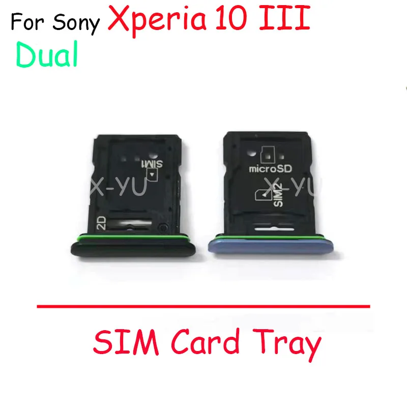 For Sony Xperia 10 III SIM Card Tray Holder Slot Adapter Replacement Repair Parts