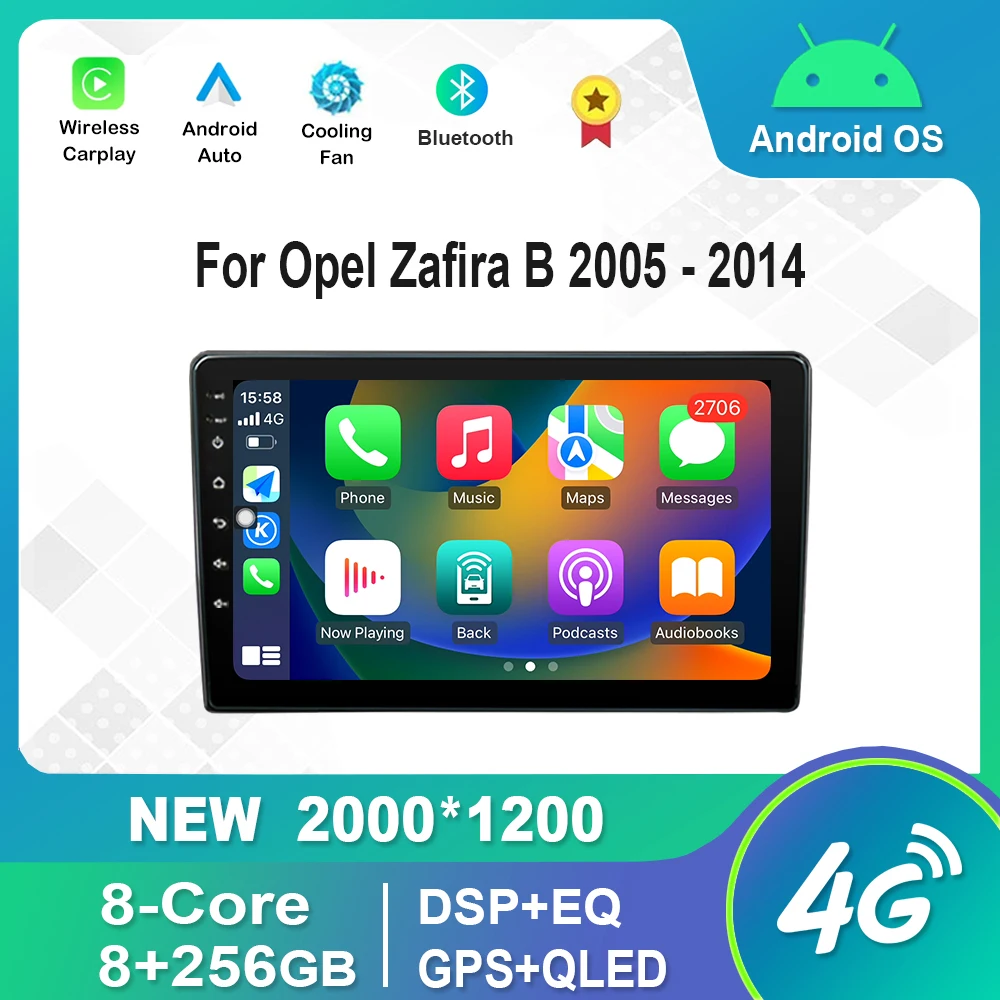 

For Opel Zafira B 2005 - 2014 Android intelligence Car Radio Video Multimedia Player GPS Bluetooth DSP Stereo 4G WiFi