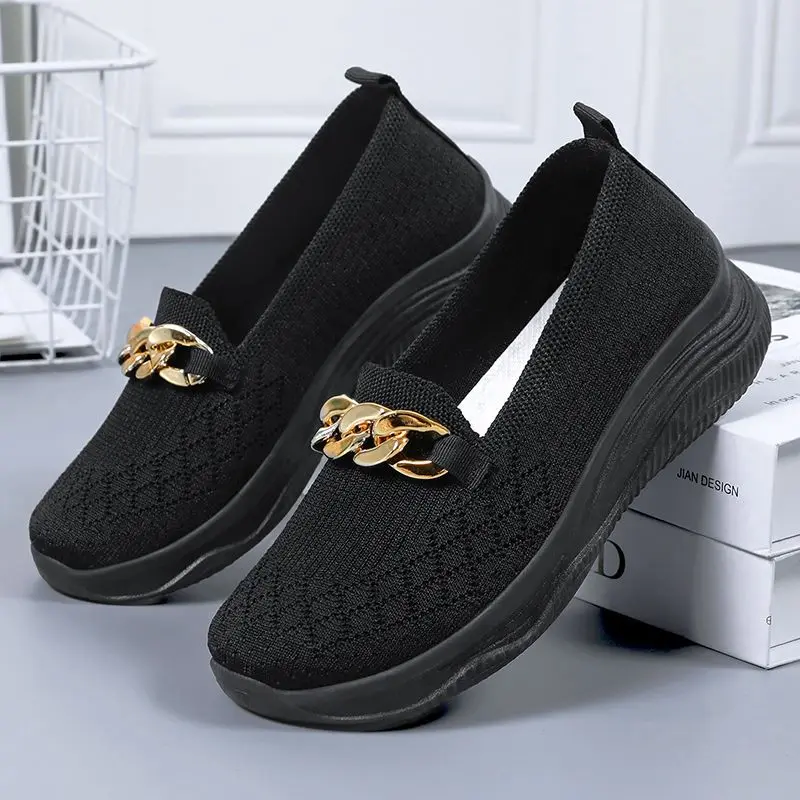 New Shoes Woman 2024 Trend Slip On Loafers Ballet Flats Ladies Sneakers Women\'s Summer Comfort Footwear Casual Mom Cotton Shoes