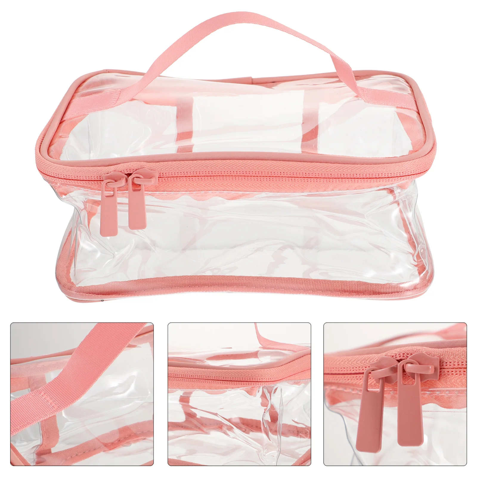 

Transparent Large Bag Durable PVC Waterproof Makeup Storage Pouch for Travel Home Toiletries Bag