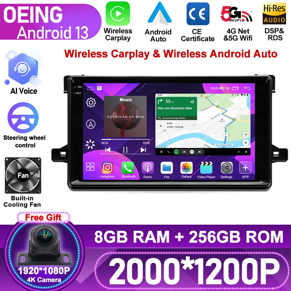 

For Toyota Prius XW50 2015 - 2020 Car Radio Multimedia Video Player Navigation GPS Android Auto Receiver No 2din 2 din dvd BT5.0
