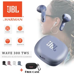 JBL-Wave 300 TWS Verdadeiros Fones De Ouvido Sem Fio, Fones De Ouvido Bluetooth, W300 Som Baixo, Fone De Ouvido Esportivo Com Microfone, Tampa Livre, Original