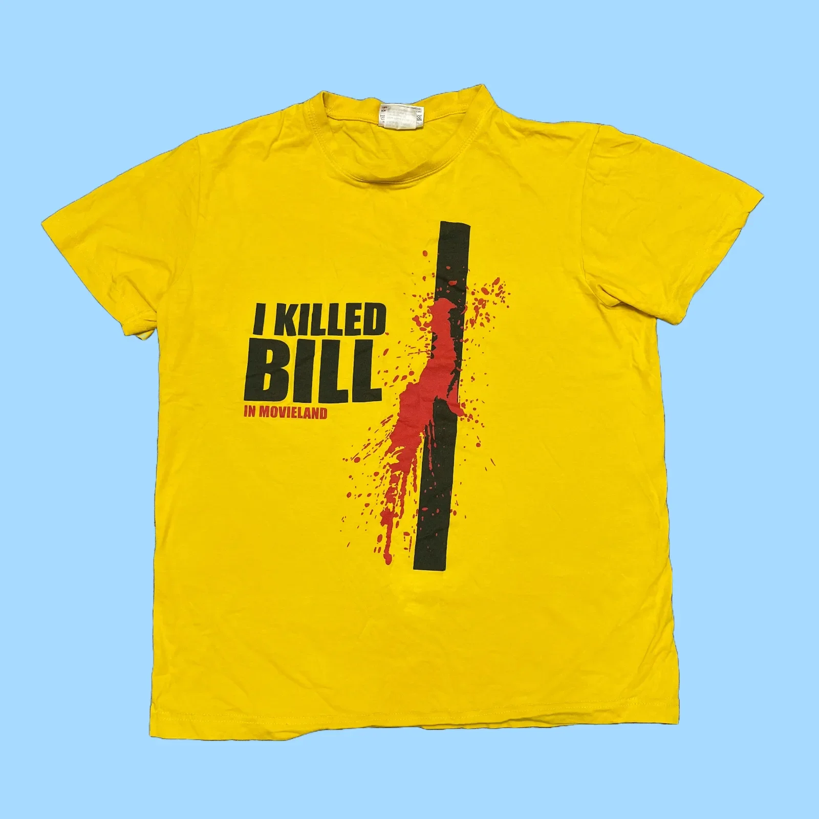 camisa-promocional-de-filme-vintage-amarela-kill-bill-tarantino-pulp-fiction-reservoir-dogs